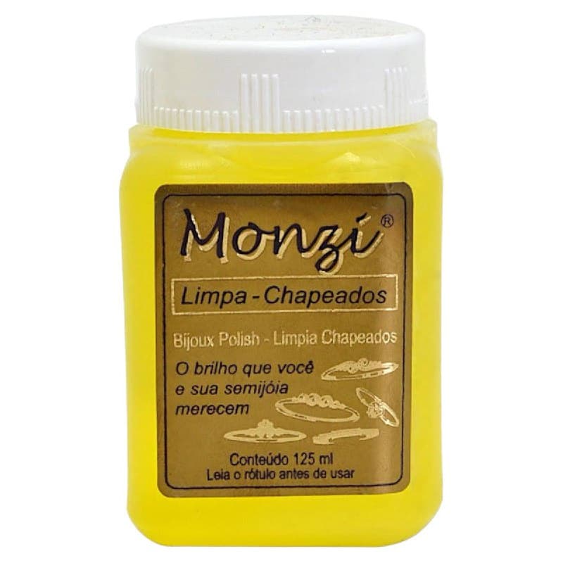 Limpa Chapeados Banhados Folheados Monzi Original - 125 ML