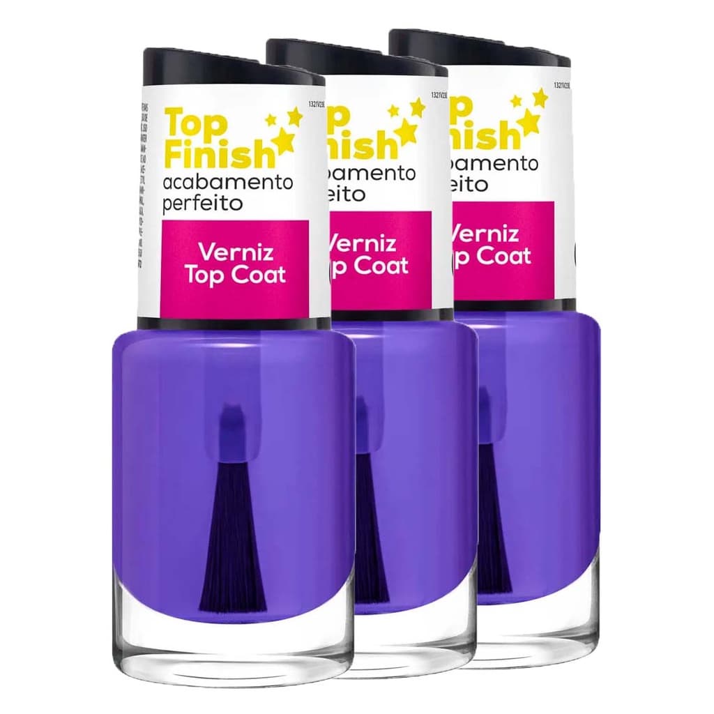 3 Top Finish Verniz Top Coat Acabamento Perfeito 10ml - Cora