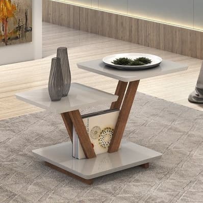 Mesa De Centro Laguna Quadrada Decorativa Moderna Luxo
