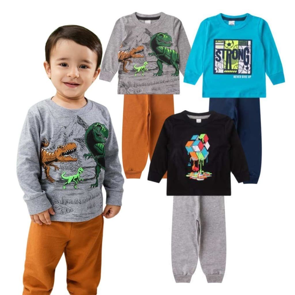 Kit 4 Peças conjunto Meia Estação Menino 1 ao 14