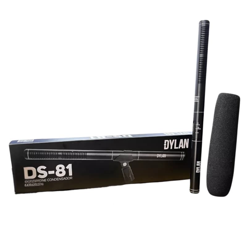 MICROFONE DYLAN SHOTGUN DS-81 CONDENSADOR TV/ STUDIO/ CORAL
