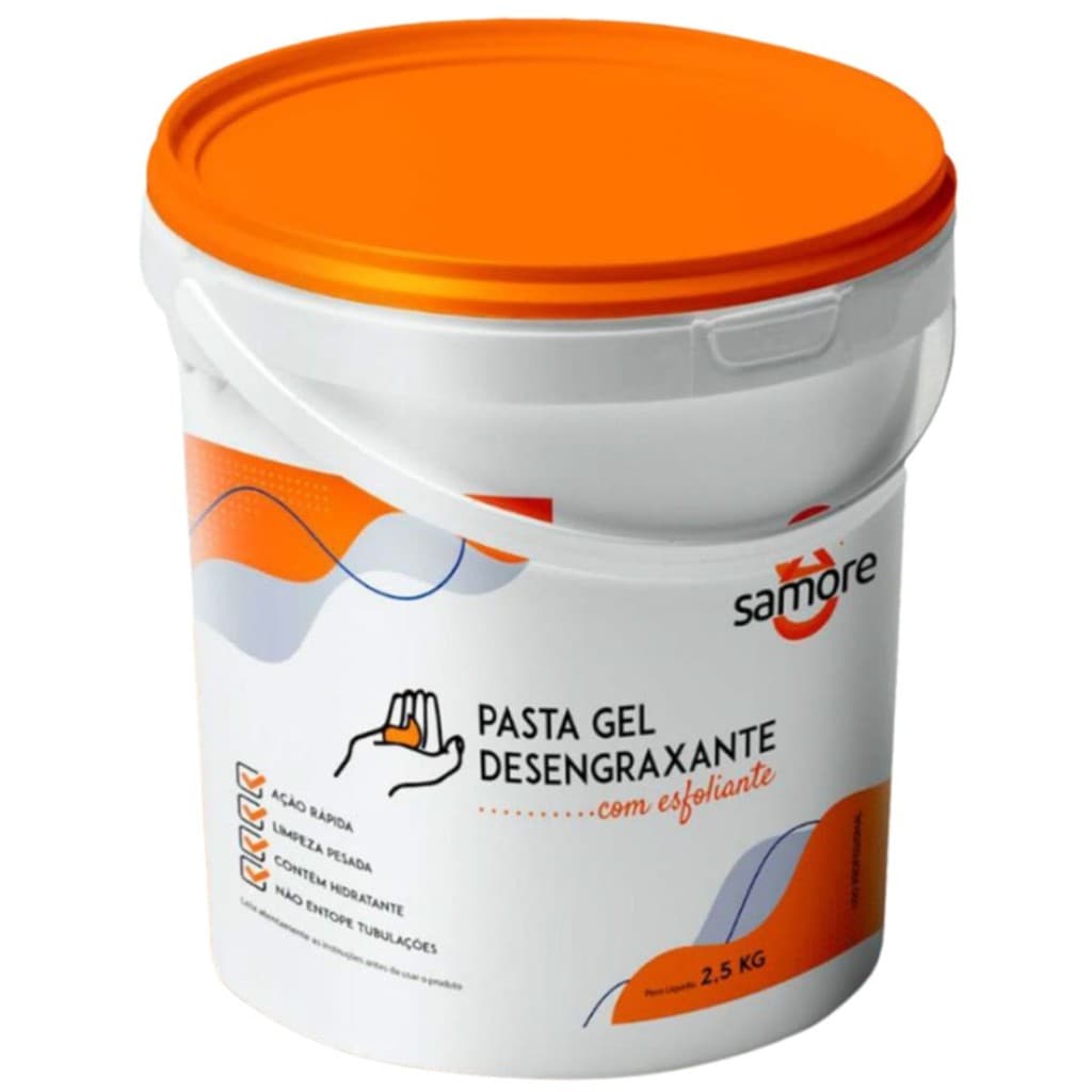 Pasta Gel Desengraxante Esfoliante Balde 2,5kg Samore