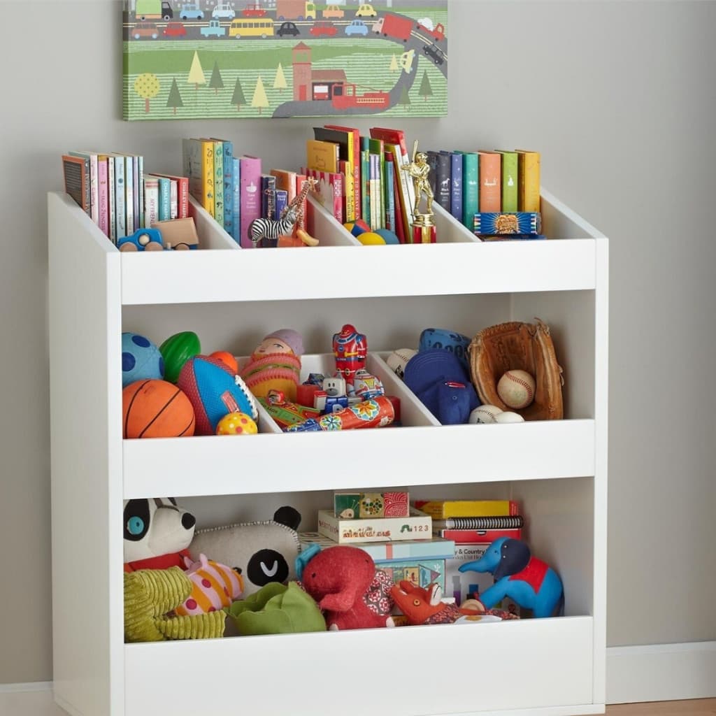 Estante Para Brinquedos Baú Quarto Infantil Bebe Mdf Branco Promoção
