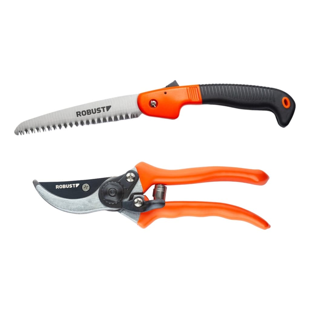 Kit Poda Jardinagem Serrote 180mm E Tesoura 8p. Rubust