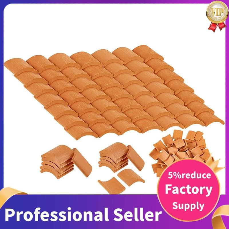 100 Pçs Telhas De Telhado Conjunto Construção Em Miniatura Mini Casa De Bonecas Falso Telha Cozinha Acessórios Do Jardim
