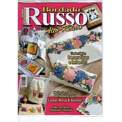 Revista Bordados Yaranas Ponto Russo Alto - Relevo N° 6
