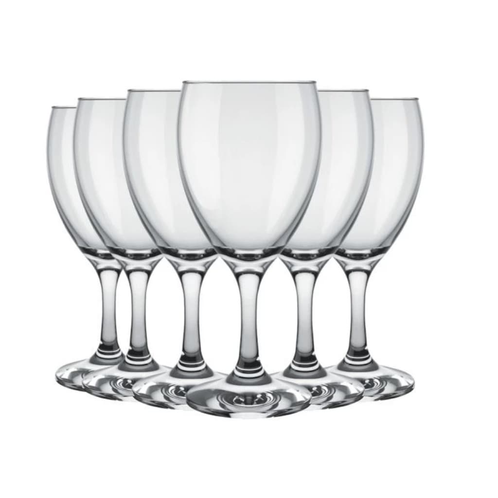 Taça de Vinho Tinto Windsor 300ML Vidro Nadir Taças 6 Unid