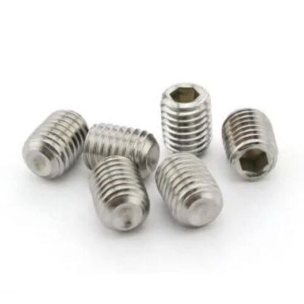Kit Com 5 Parafusos Allen Sem Cabeça M4 X 6mm Aço Inox
