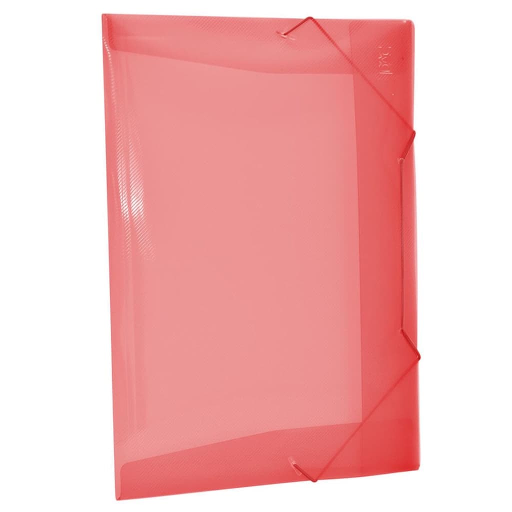 PASTA ORGANIZADORA VERMELHA ABA ELASTICA PLASTICA OFICIO BASIC VERMELHO SEM DORSO PLASCONY