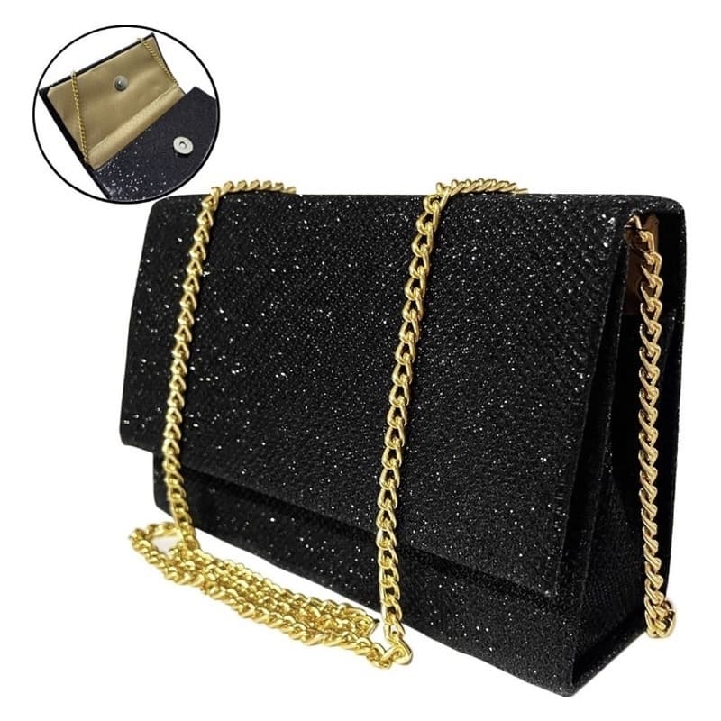 Bolsa glitter feminina festa mão ou ombro mini bag brilhante