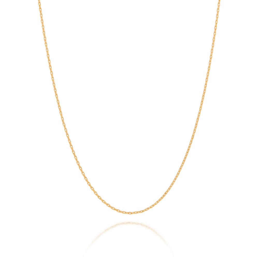 Gargantilha Rommanel Fio Cadeado Banhado A Ouro - 53163950 Original
