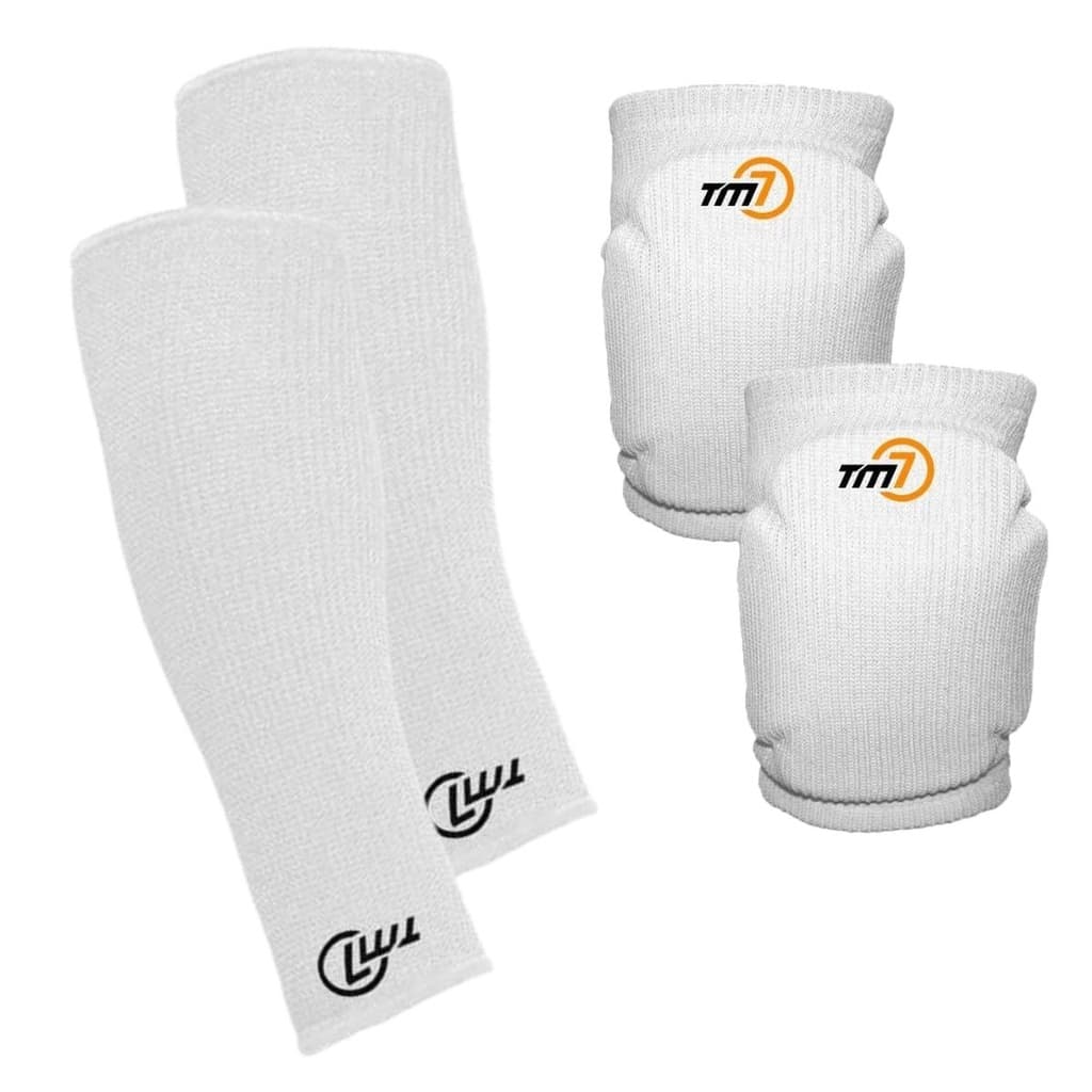 Joelheira Volei  Manguito Curto Tm7  Proteçao  Antebraço Protetor Profissional Voleibol  Kit