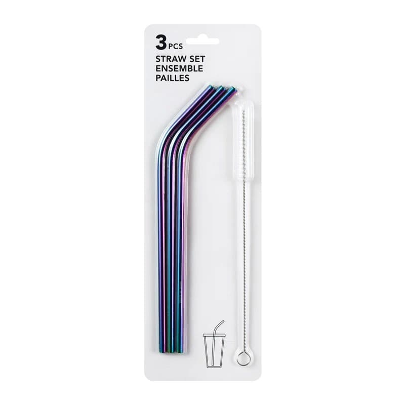 Canudo Inox Com Escova+Embal P/Trans - 4 peças HM0059/HM5511 novos e de qualidade