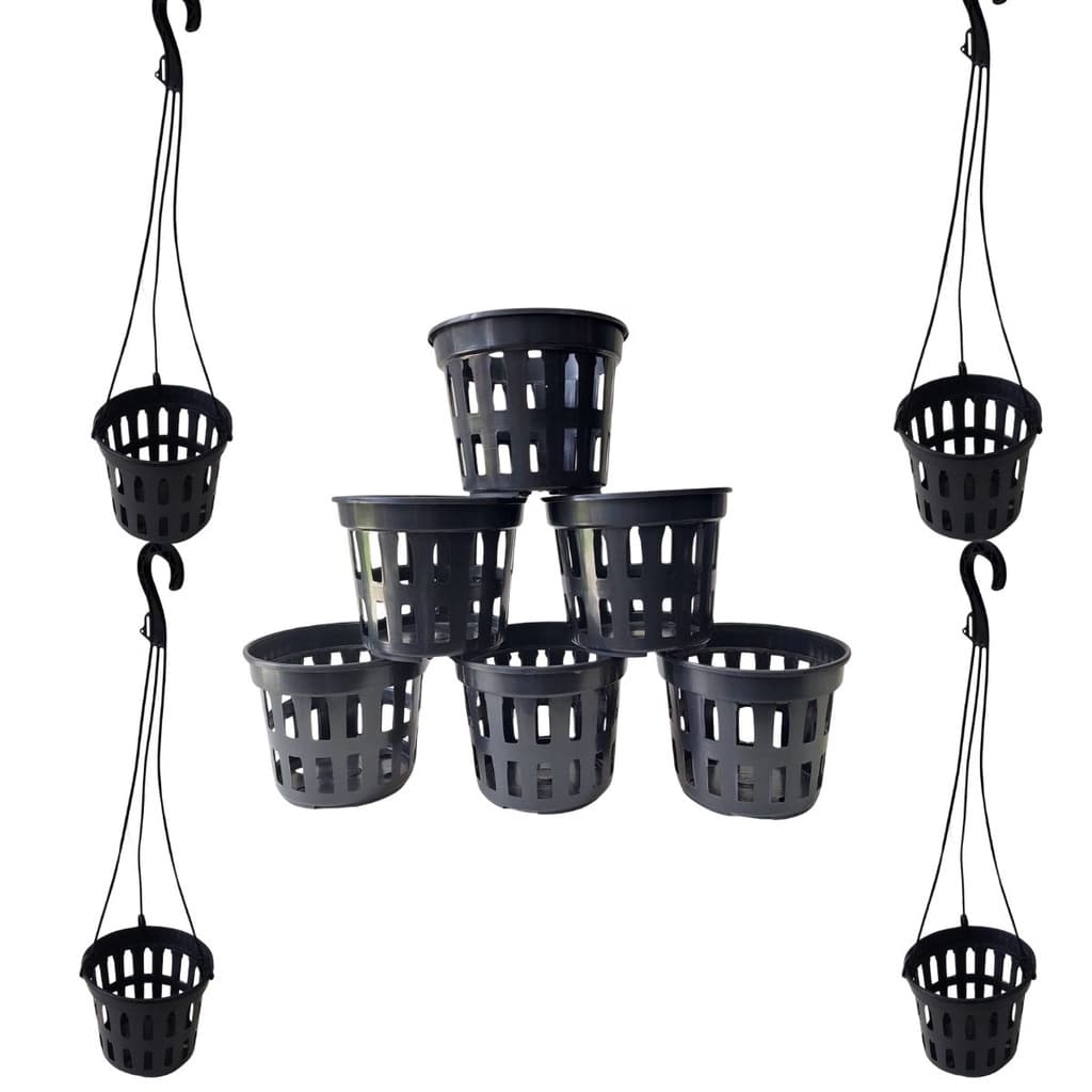 Kit 30 Vasos Vazados P/ Plantas Orquídeas Pote 15+30 Hastes