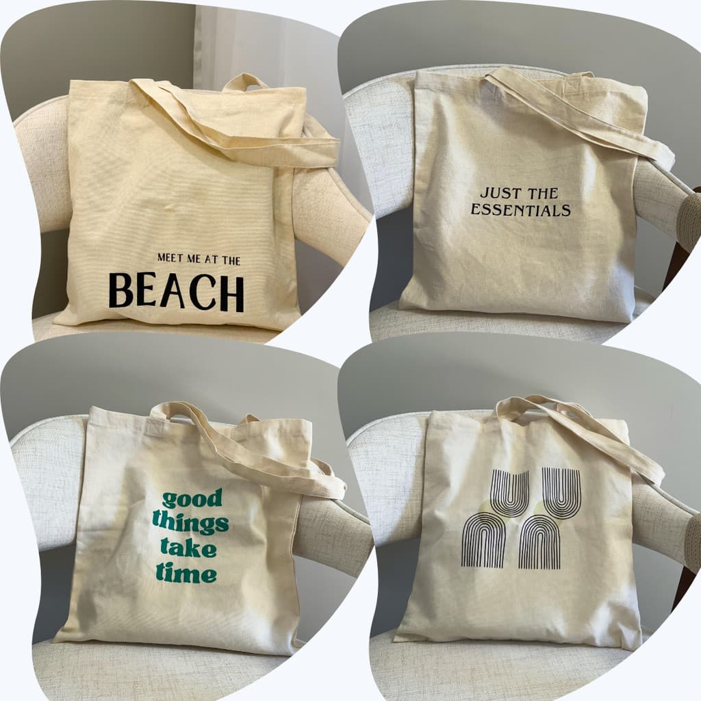 Ecobag Sacola em Sarja Algodão Cru - Diversas Estampas