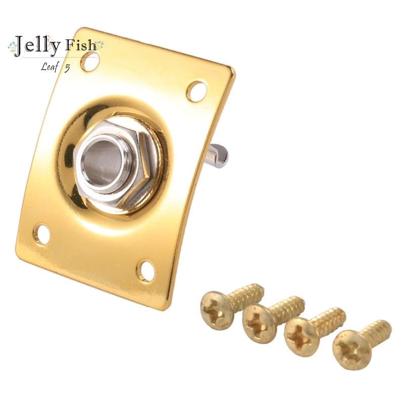 Jack De Entrada De 1/4 De Saída Para Peças E Acessórios De Guitarra Elétrica Gold