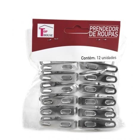 KIT Prendedor de Metal 12 Pçs Roupas Alimentos Pacotes