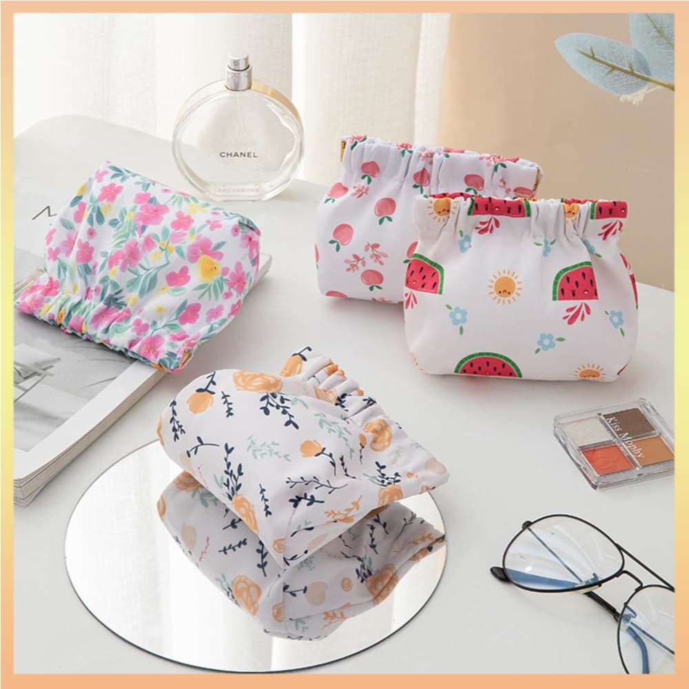 Conjunto De Bolsas De Cosméticas Pequenas Cosmética Femininas Zipper Girls Mini Guardanapos Sanitários Maquiagem Sacos Para Batom De Viagem Organizadoras De Moedas Fones De Ouvido