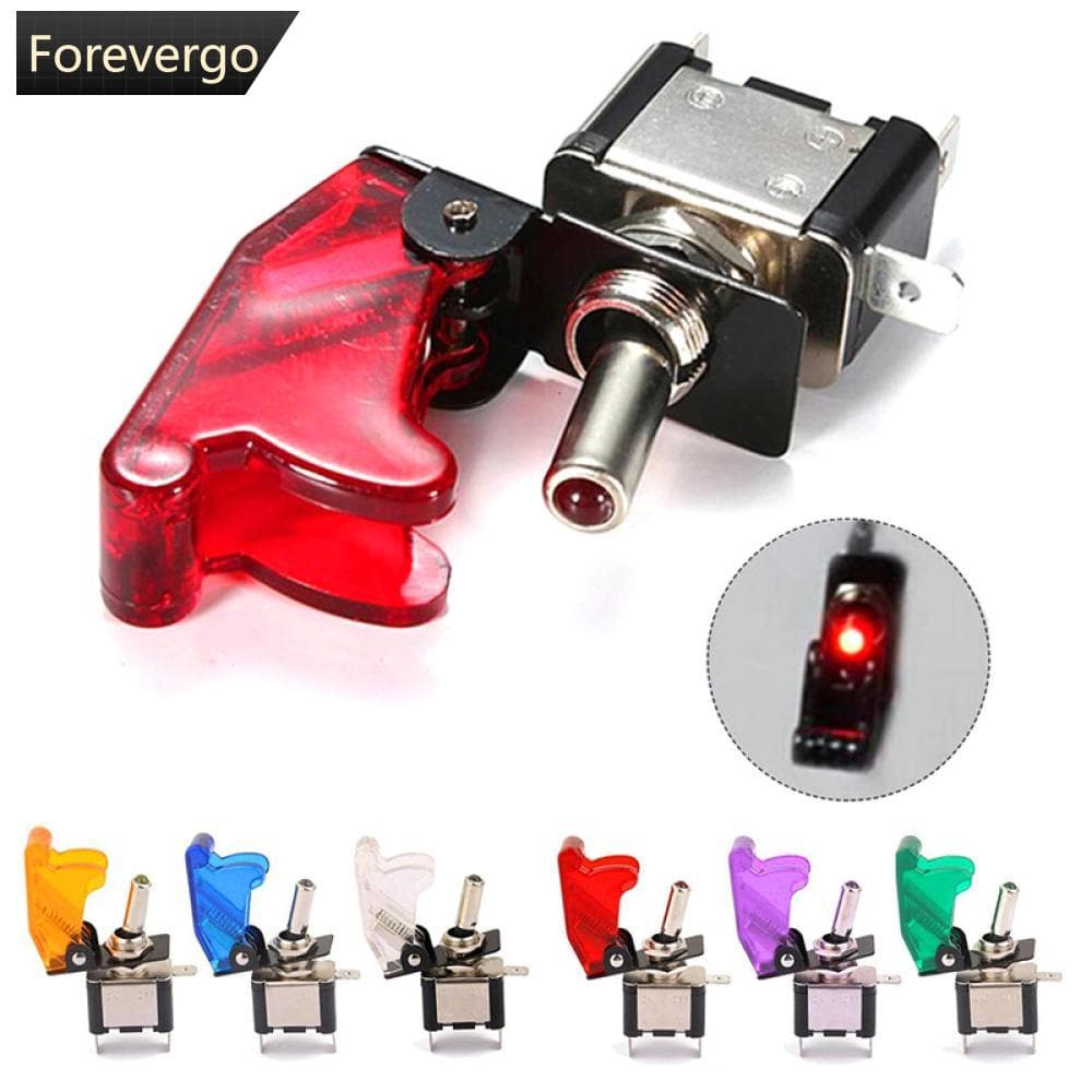 FOREVERGO DC 12V 20A Caminhão De Embarcação Automóvel Iluminado Com Interruptor LED De Segurança Da Aeronave Flip Up Cover Guard E8K1