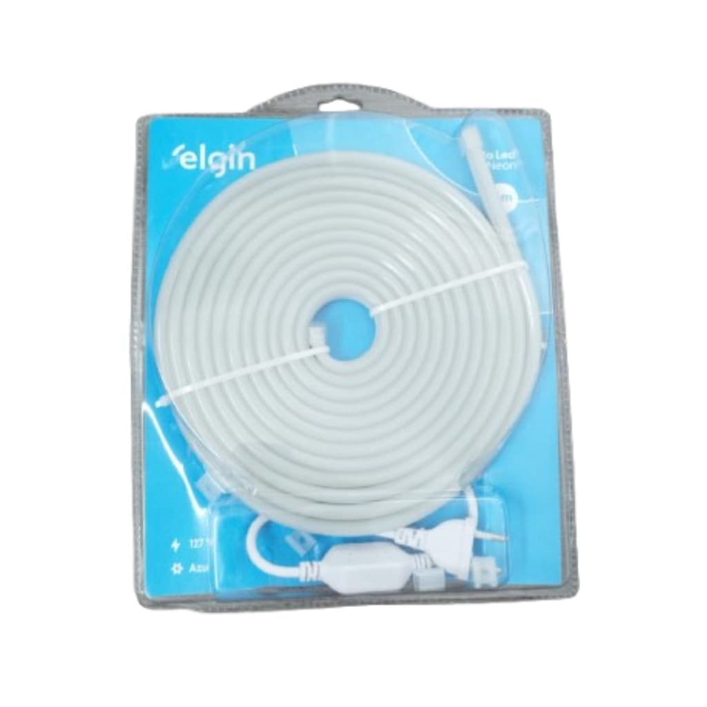 Fita Led elgin 127V NEON 7W AZUL 5m Blister