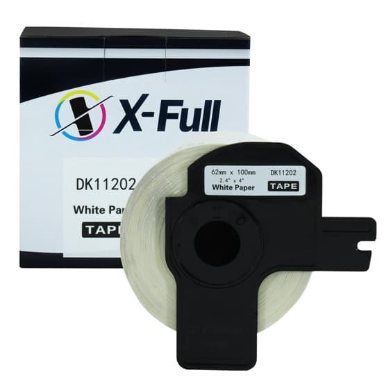 Etiqueta de Papel Termico Compativel DK11201 Branca Preta