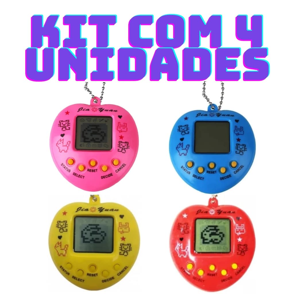 Kit com 4 Bichinho Virtual Original Egg 168 Bichos Em 1 Nostálgico Pet Virtual