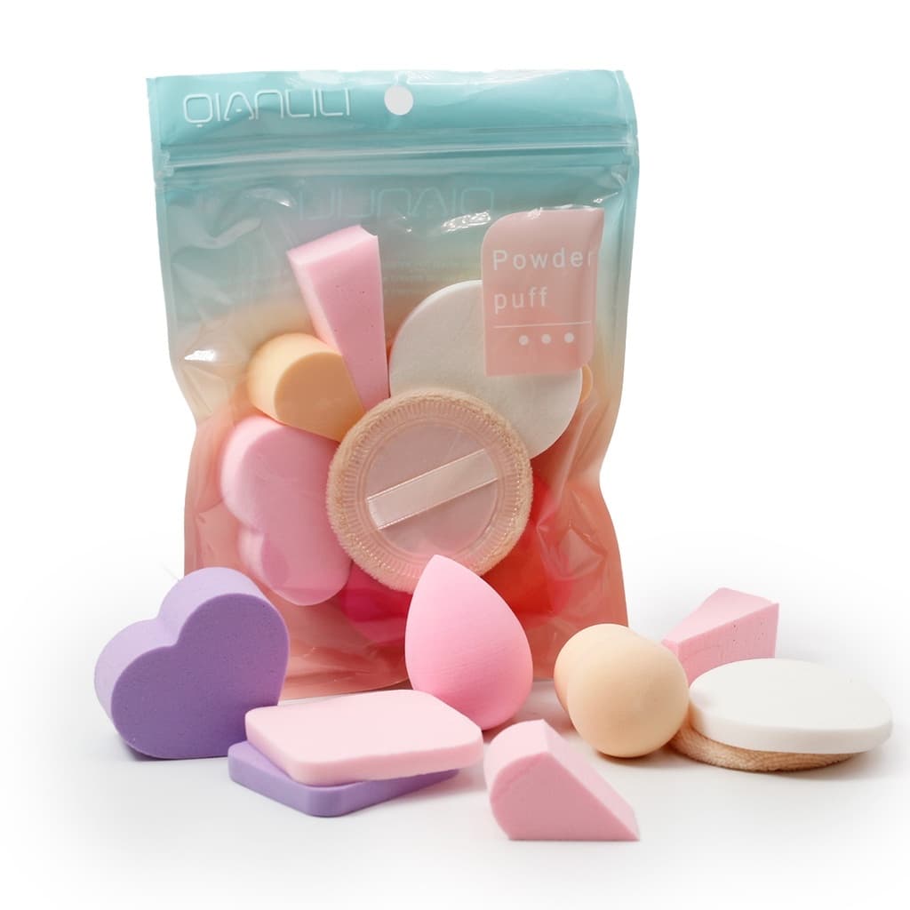 Kit de Esponja para Maquiagem - Diversos tamanhos e Modelos - 9 Unidades