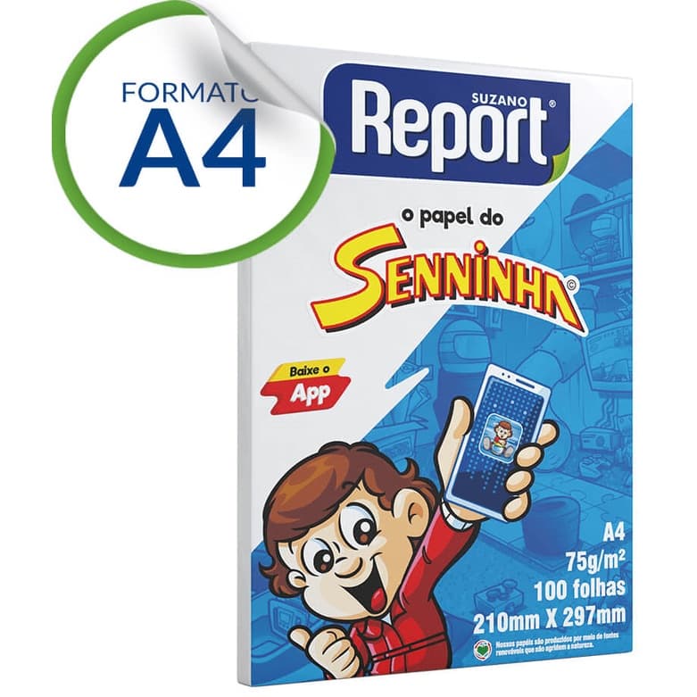 Papel sulfite A4 Report branco 75G 100 folhas