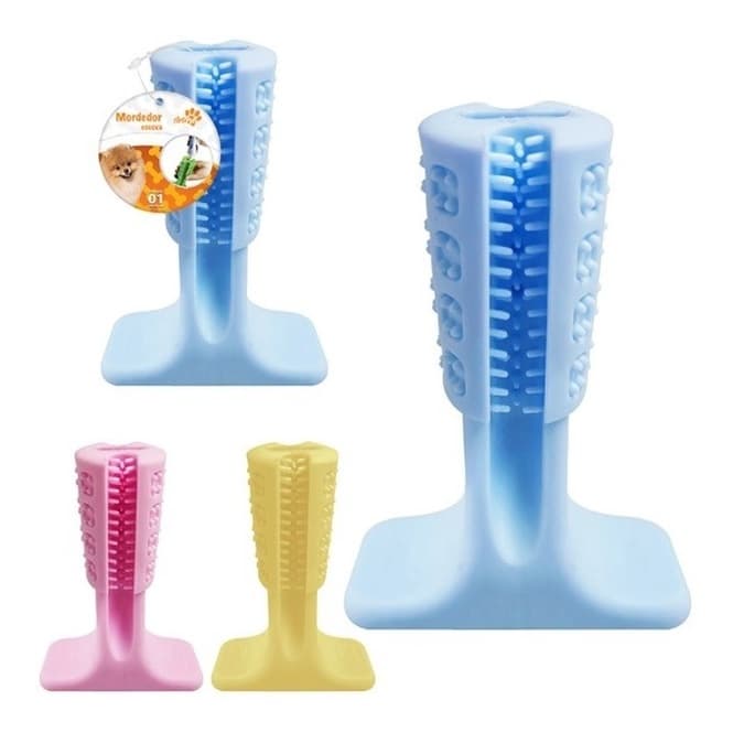 Brinquedo Mordedor Limpa Dentes Anti Stress Pet Cães Dog Cachorro Dental Higiene Veterinária Odontológico interativo
