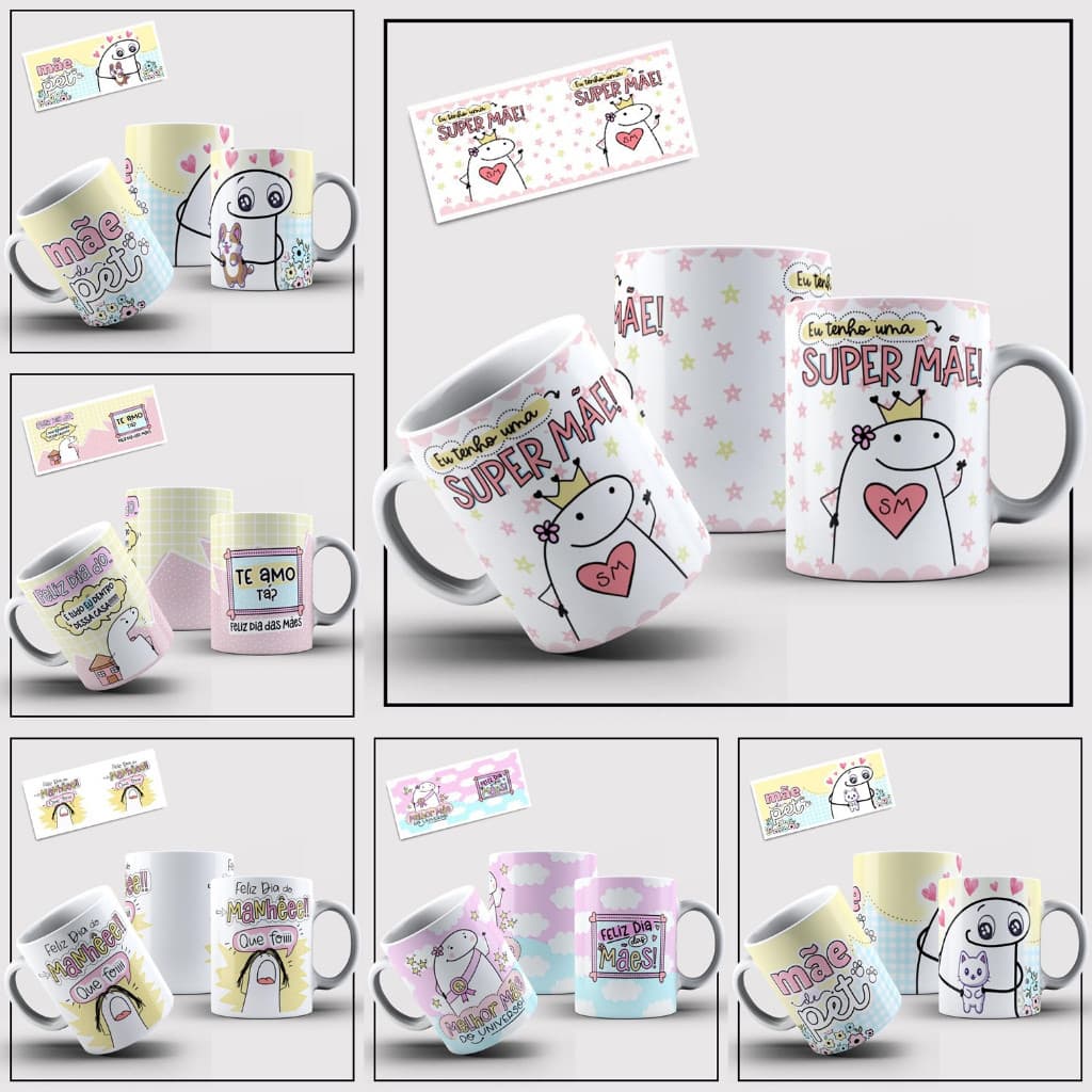 caneca personalizada flork dia das mãe vários modelos divertidos 325ml vl19