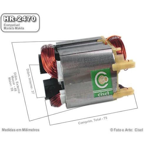 Bobina compatível Makita HR-2470 - Martelo Rompedor
