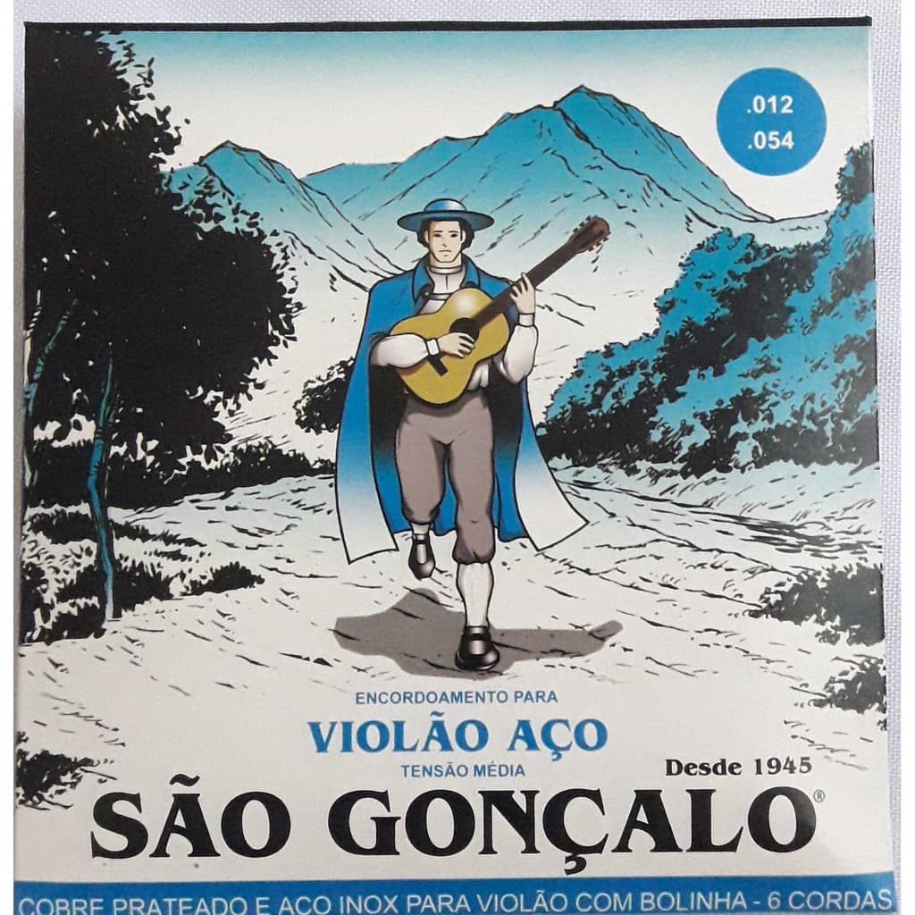 Encordoamento Violão Aço 012 Tensão Média - São Gonçalo