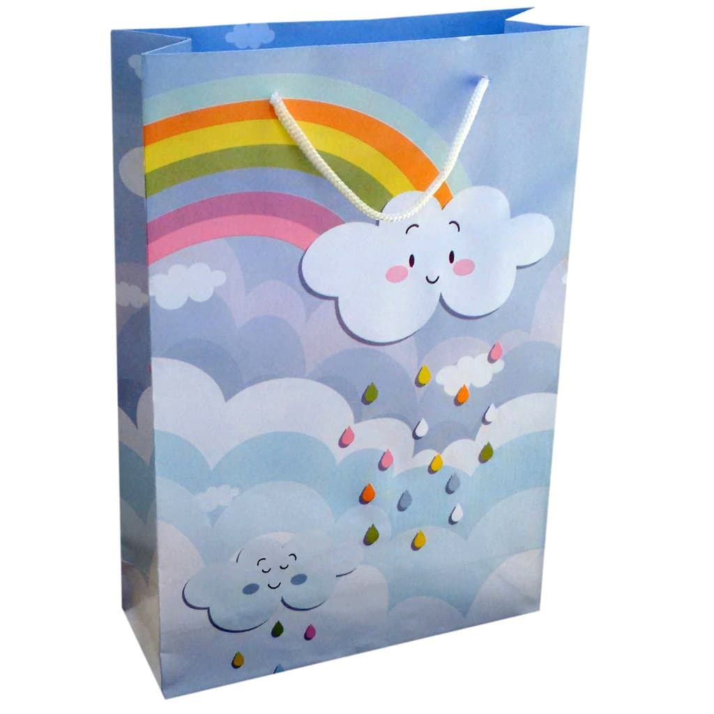 Sacolas De Papel Chuva De Benção 25x17x6cm 10u a 50u Para Lembrancinha De Aniversário Surpresa Presente Bolsa Festa