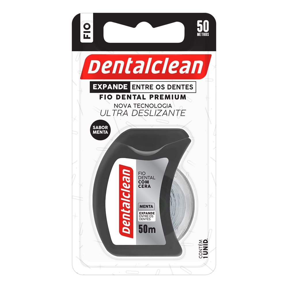Fio Dental Ultra Deslizante Com Cera Menta Dentalclean 50m