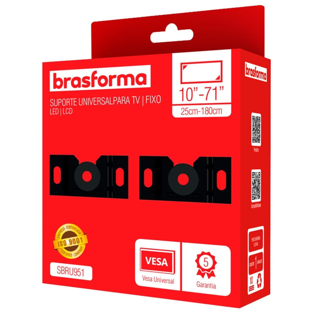 Kit 20 Suportes para TV Universal até 40kg - BRU951