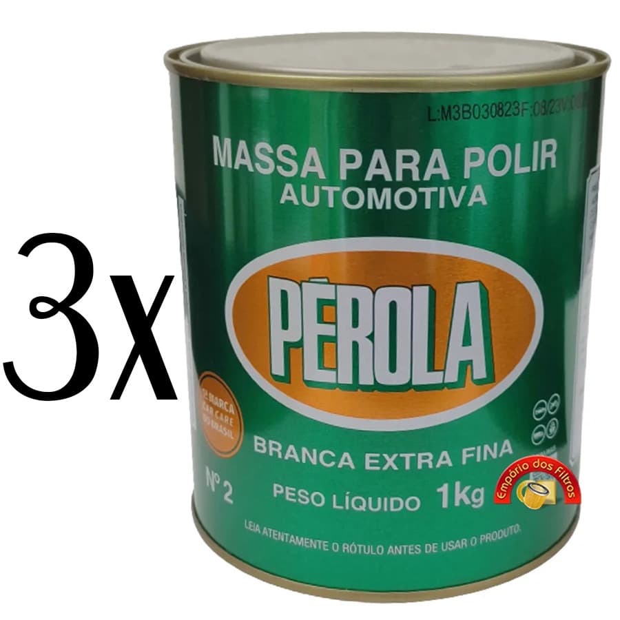 03 unid Massa De Polir N2 1KG cada