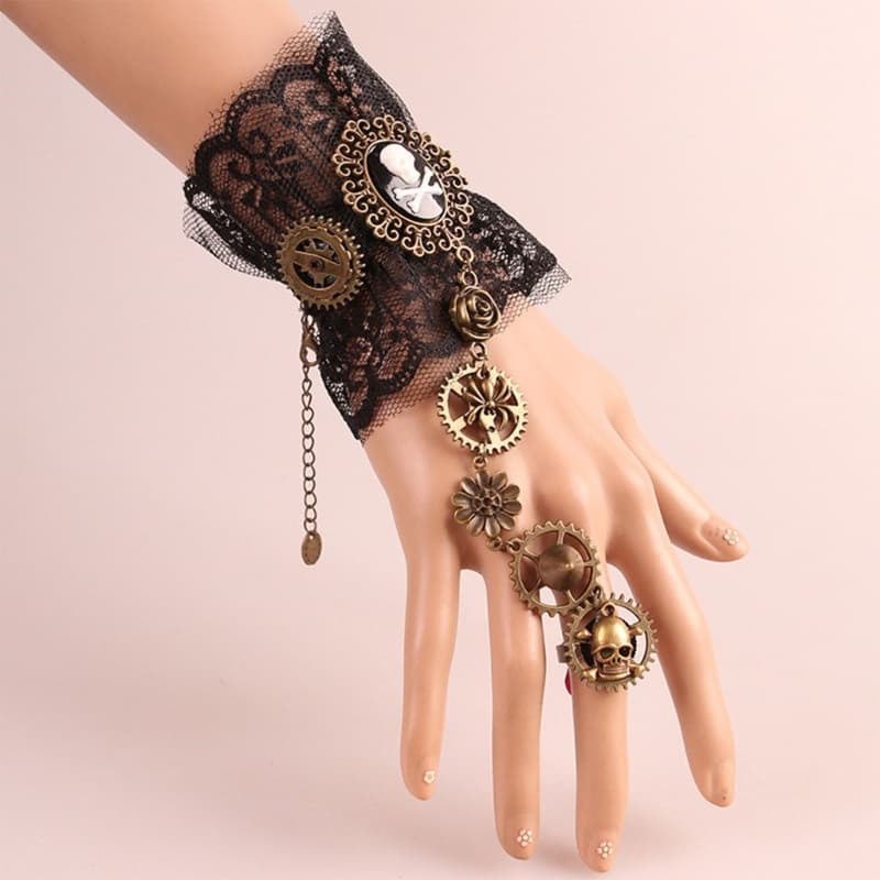 Renda Góticas Judeu Pulseira Pirata Cosplay Fantasia Femininas Acessório