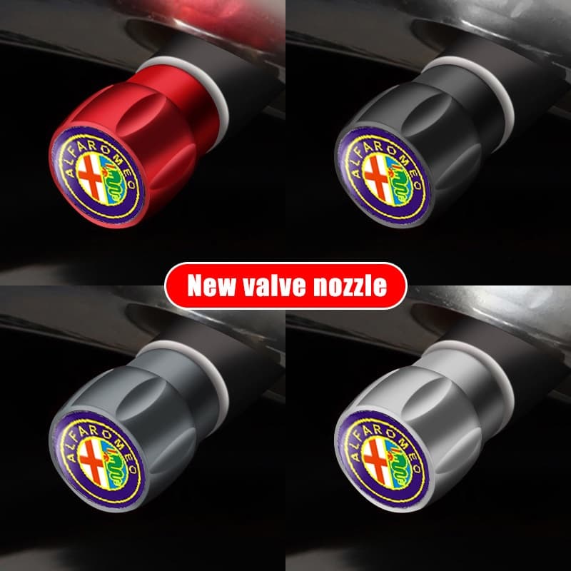 4 Pçs/set Tampas Da Válvula Do Pneu Roda Carro Capa À Prova De Poeira De Ar Para Alfa Romeo 156 145 147 164 155