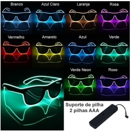 Óculos Led Neon Rave Balada Festa Casamento XL3709