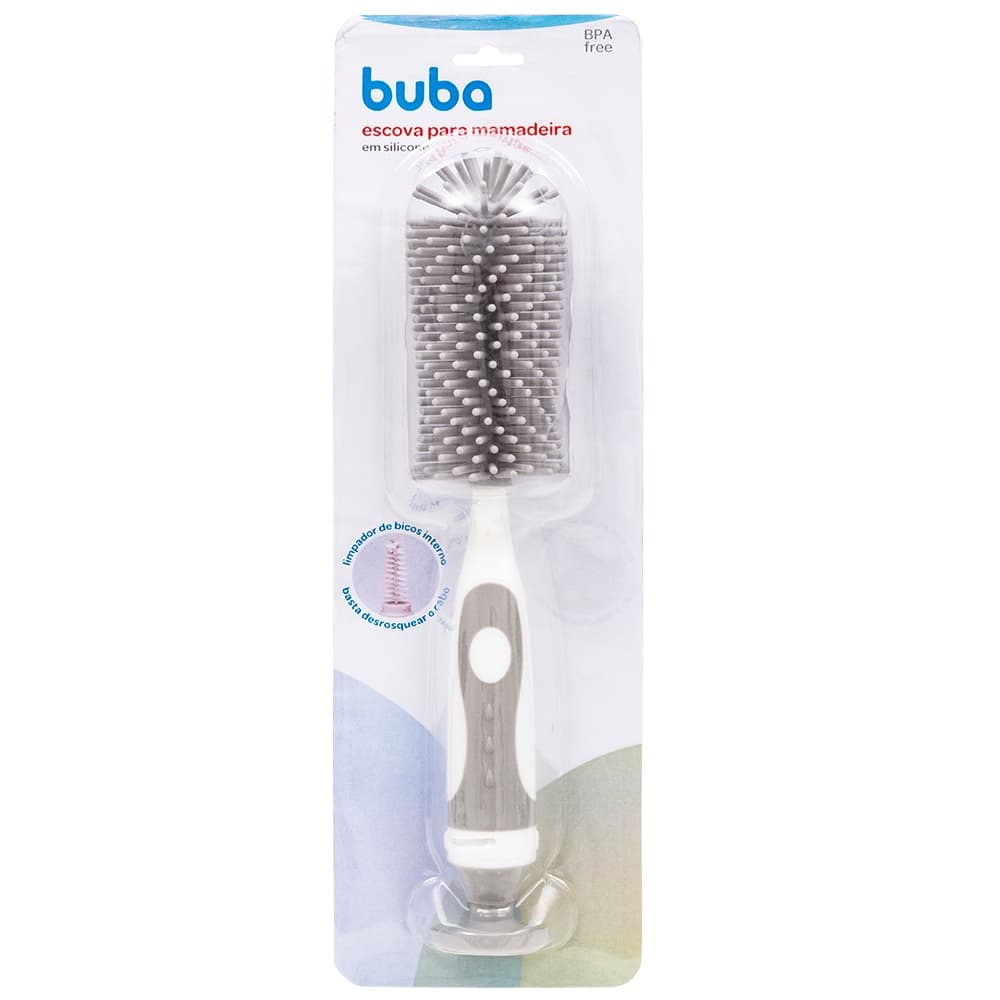 Escova Para Mamadeira Em Silicone Buba Escova silicone