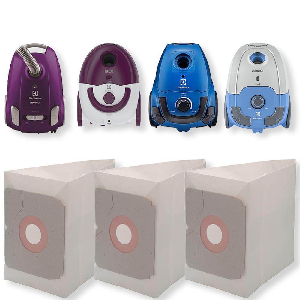 3 Saco Descartável para Aspirador de Pó Electrolux Berry / Go! / Sonic