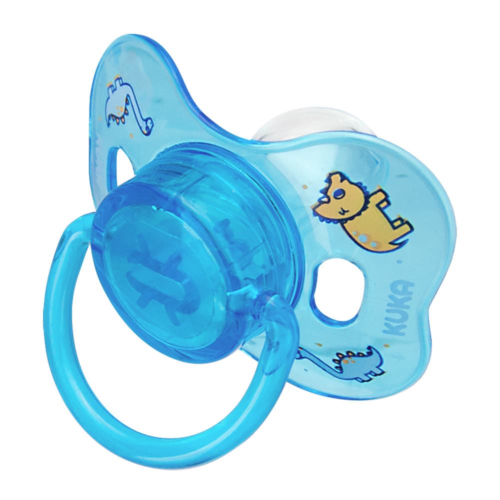 Chupeta Kuka Bico De Silicone Azul Fase 2