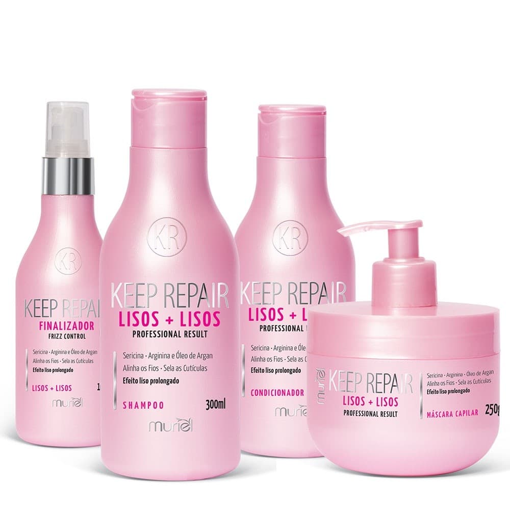 Kit Profissional c/ Shampoo+Condicionador+Máscara + Finalizador - Keep Repair - LISOS + LISOS-Muriel