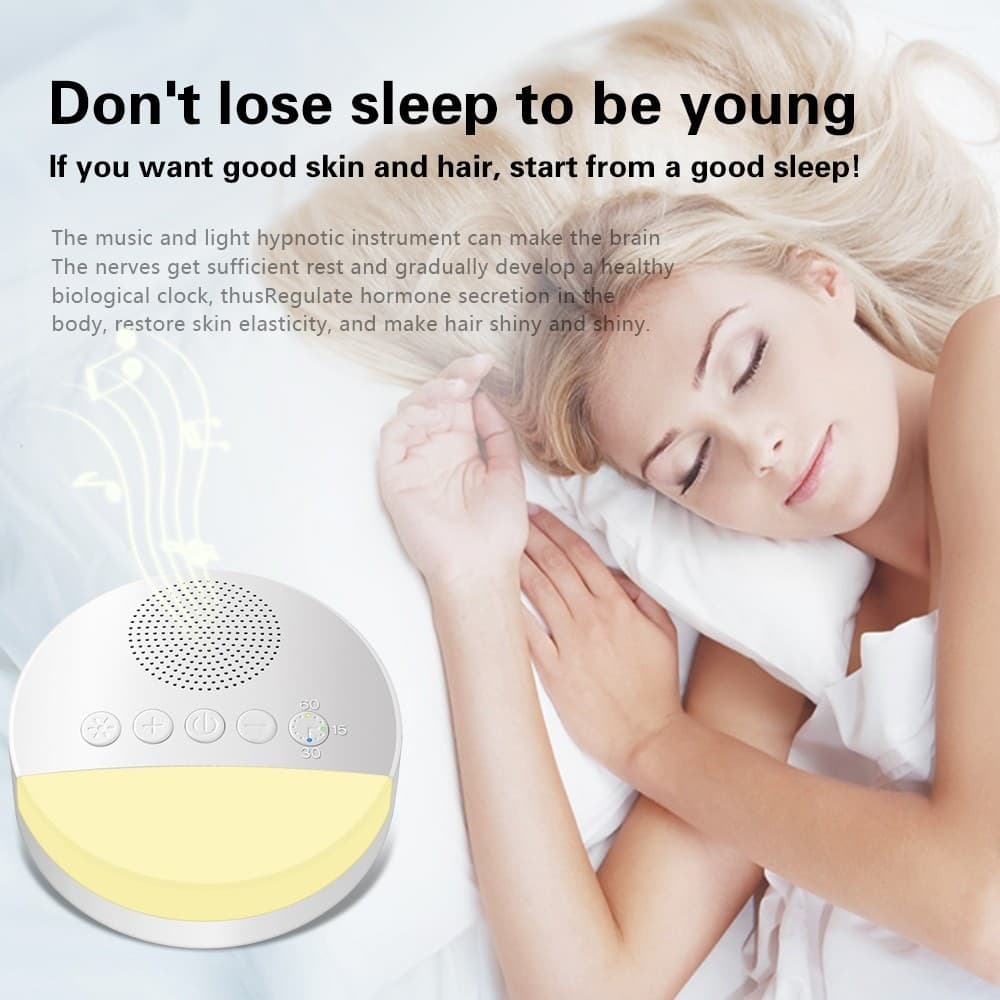 👨‍👩‍👧‍👦 Reprodutor de sons para dormir, gerador de ruído branco, luz noturna, diversos sons da natureza