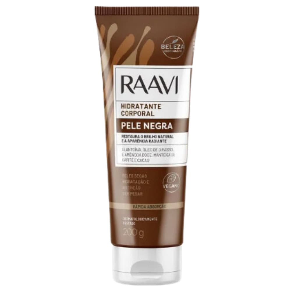 Hidratante Corporal Raavi Pele Negra 200g