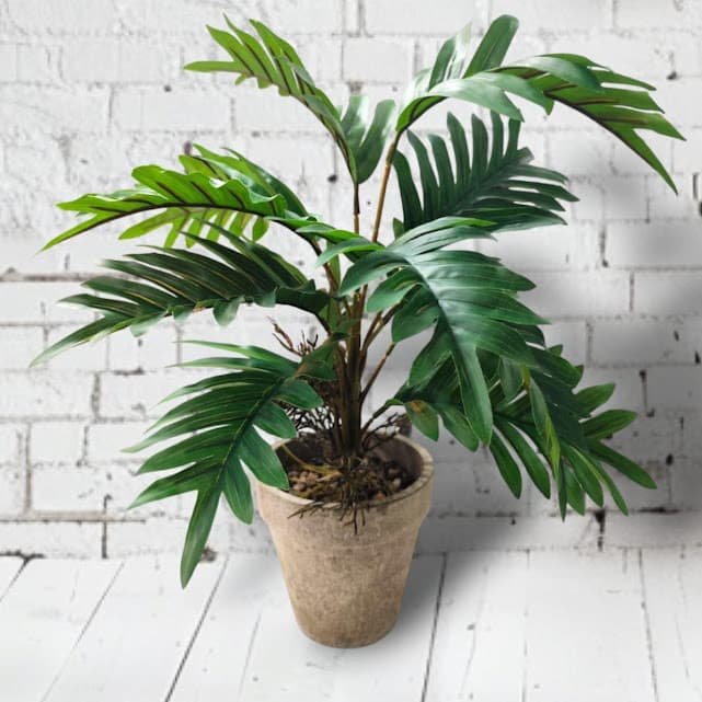 Vaso De Mini Palmeira Planta Artificial Decoração Para Casa
