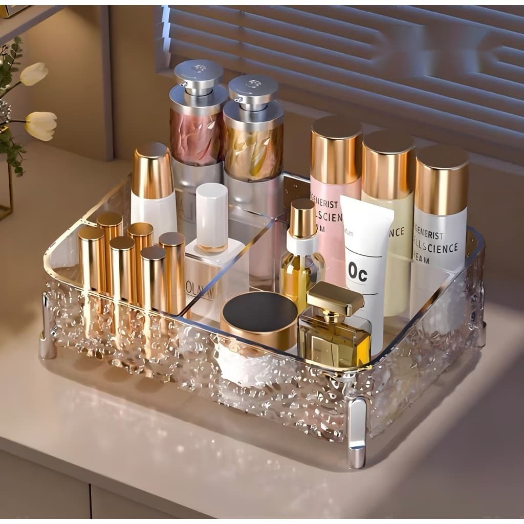 Caixa de armazenamento Acrílico Organizador de Maquiagem Cosméticos Perfumes Cesto Transparente Luxo