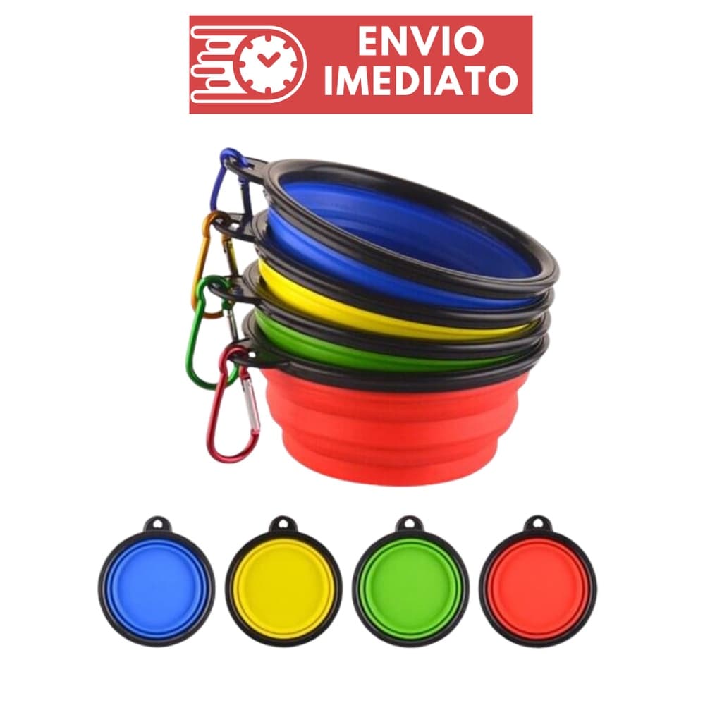 Comedouro Bebedouro Retrátil de Silicone Para Passeio de Cachorro Gatos Cães Pet Comedouro Pet