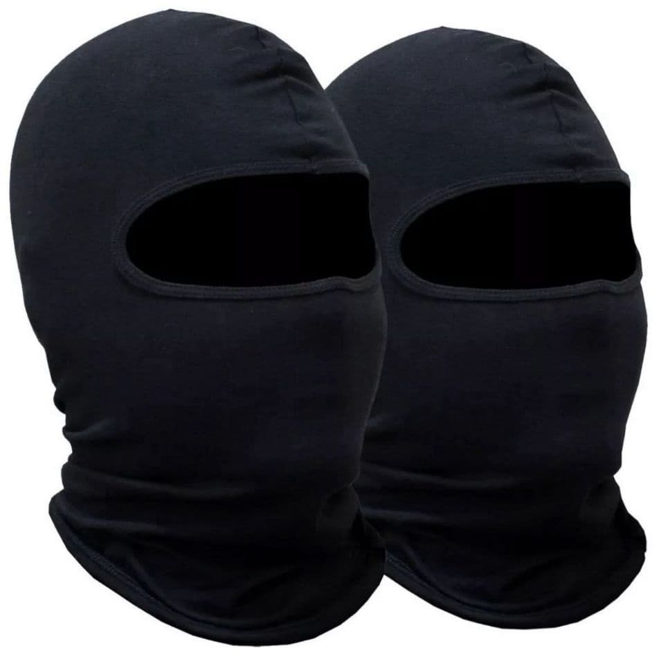 Kit 2 Touca Ninja Balaclava Preto Moto Térmica Segunda Pele
