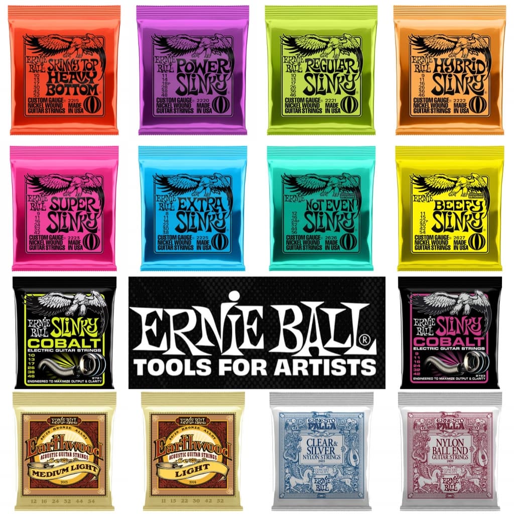 Jogadores Primeira Escolha Ernie Ball Cordas Elétricas/Acústicas/Cobalto Clássicas De Violão Vários Modelos 2221 2409 2721 2008